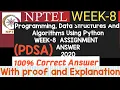Programming Data Structures And Algorithms Using Python WEEK-8 ASSIGNMENT ANSWERS