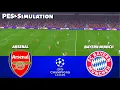 🔴LIVE | ARSENAL vs BAYERN MUNICH - UEFA Champions League 2025 | PES 21 Simulation