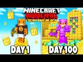 Download Lagu I Survived 100 Days on ONE LUCKY BLOCK in Hardcore Minecraft
