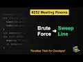 LeetCode Meeting Rooms in Java Brute Force vs Sorting vs Sweep Line - Real Interview Trick