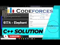 A C Solution to Codeforces 617A Elephant by CFNewbie