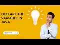 How to define Variable in Java using Eclipse IDE
