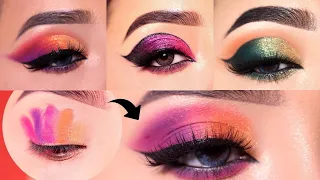 4 Colourful Eye Makeup Tutorial || Party eyeshadow Look || Shilpa
