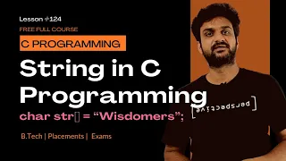 What is a String in C Character Arrays The Null Character C Programming Lesson 124