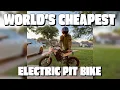 WORLD S CHEAPEST Electric Pit Bike EBOX 2 0 First Ride Review