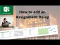 How to add an assignment delay in Microsoft Project