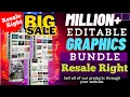 Unlock Your Creativity Over A Million Editable Graphics Templates With Resale Rights