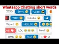 Chatting short words Chatting me use hone wale short Words Whatsapp Chatting