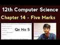 Python program to execute c code 12th Computer science important five marks Chap 14 - 5th Qn