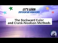 DE17 The Backward-Euler and Crank-Nicolson Methods