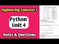 Engineering Semester 1 Problem Solving and Python Unit 4 Notes and Questions Vincent Maths