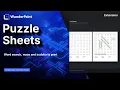 Puzzle Sheets Word Search Maze Sudoku and More Ready to Print WunderPaint Extension