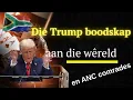 Lagu Dinsdag, 25 November 2025. Trump ignoreer die Globaliste. Nie sy verlies nie, maar hulle vrees.