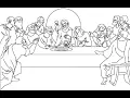 Drawing The Last Supper da Vinci