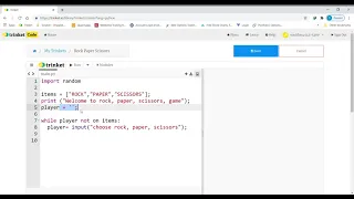 This is a simple tutorial on python trinket io