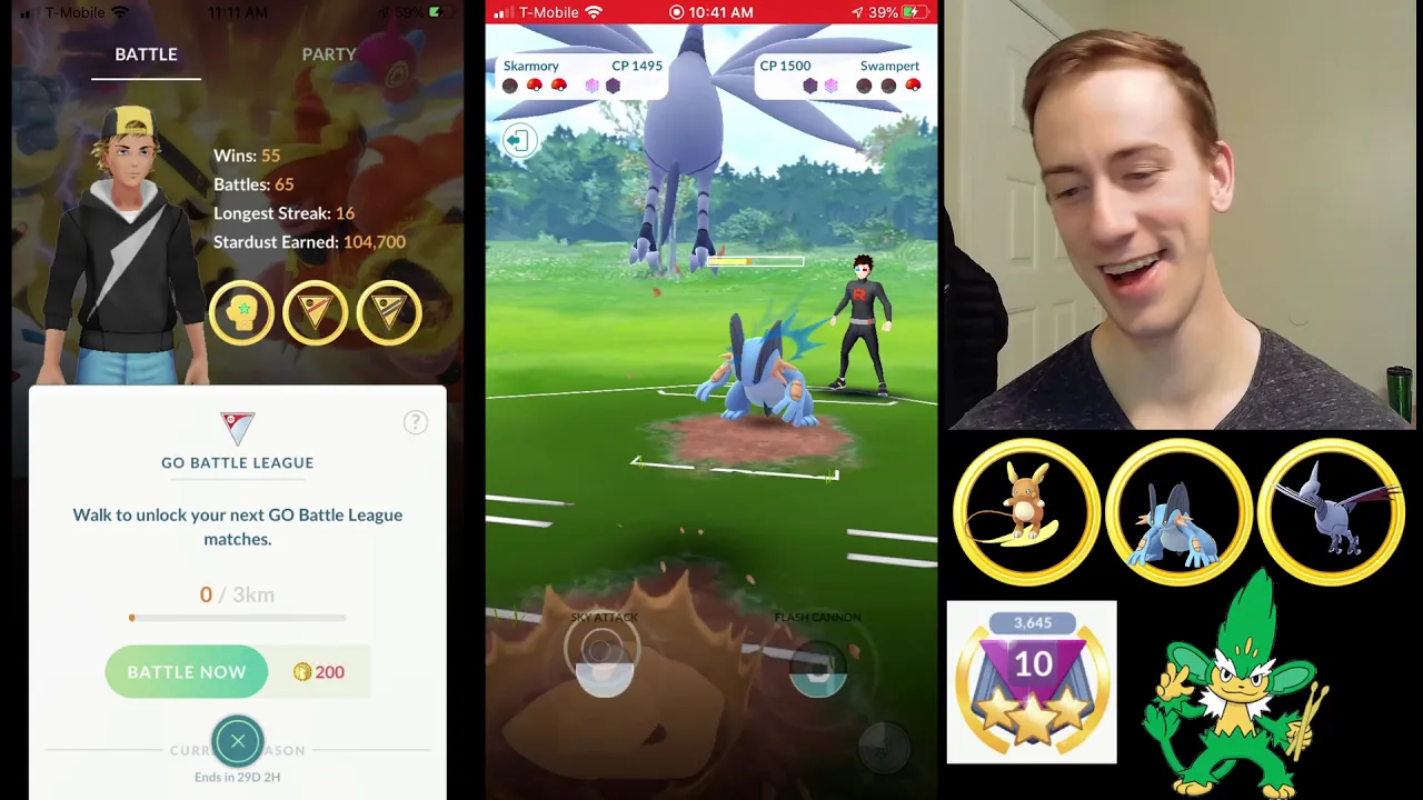 INTENSE BATTLES AGAINST TOP BATTLERS POKEMON GO BATTLE LEAGUE PVP