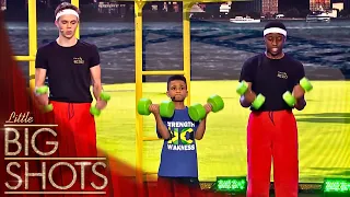 9 Year Old Personal Trainer Puts the Entire Crew to Work | Little Big Shots
