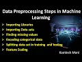 Data preprocessing steps using jupyter notebook