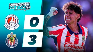 ✅ CHIVAS GOLEÓ 3-0 a ATLÉTICO SAN LUIS y quedó SEGUNDO a 2 PUNTOS del AMÉRICA en el APERTURA MX