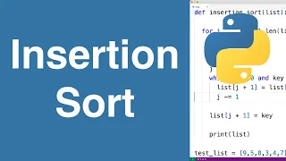 Insertion Sort Python Example