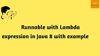 Runnable with lambda in java 8
