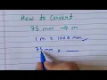 How to convert 75 mm to m millimeter to meter conversion