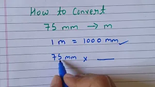 How to convert 75 mm to m millimeter to meter conversion