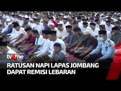 Napi Lapas di Jombang Lakukan Sholat Idul Fitri, 350 Napi Dapat Remisi
