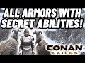 Conan Exiles ALL Armors with SECRET Abilities You NEED to Know