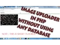 Image Upload in PHP Without Database