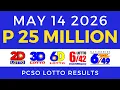 Lotto Result Today 9PM May 14 2026 PCSO