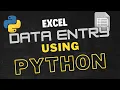 Create Excel data entry using Python automate excel using Python