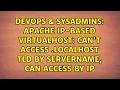 Apache IP-based VirtualHost Can t access localhost TLD by ServerName can access by IP