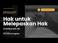 Download Lagu KU3 REC Nginden - Hak untuk Melepaskan Hak (1 Korintus 9:15-18) - Pdt. Samuel Soegiarto