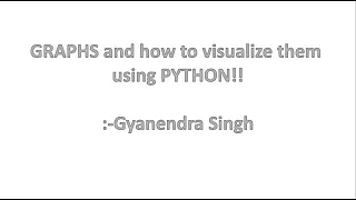 Graphs in PYTHON using Networkx