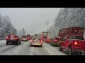 SNOQUALMIE PASS STORM POLICE FIRE PASS CLOSED STUCK IN TRAFFIC PEOPLE UNPREPARED