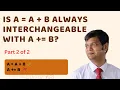 Java Compound Assignment Operators The Opposite Problem Legal a a b but Illegal a b