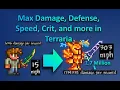 Maxing Stats in Terraria Max Damage Attack Speed Movement Speed Crit Damage and Defense