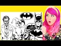 Coloring Batman Joker Harley Quinn Coloring Pages Prismacolor Markers
