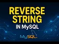 MySQL User Defined Function UDF to Reverse a String Step-by-Step Explanation