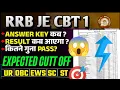 RRB JE Expected Cut Off 2026 CBT 1 Safe Score Category Wise Marks Analysis