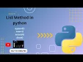 How to use list method in python Python in hindi insert extend append clear