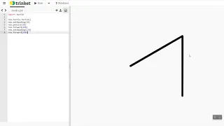 Trinket Python Turtle Lesson Multiple Lines
