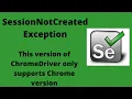 Session Not Created Exception In Selenium Webdriver Version of Chrome driver doesn t support