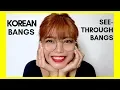 Quick and Easy See-through Bangs Tutorial How to Get Korean Style Bangs The Eliza Channel