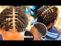 How to TWO strand-twist DOUBLE on SHORT Men hair Moist No Rubber band JUICY