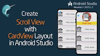 Android ScrollView and CardView Layout Tutorial Create Scrollable UI in Android Studio 2025