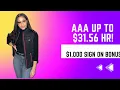 AAA Paying Up To 31