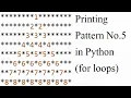 Using nested for loops to print pattern No 5 in Python Numeric and star Patterns in Python