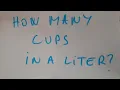 How many cups in a liter